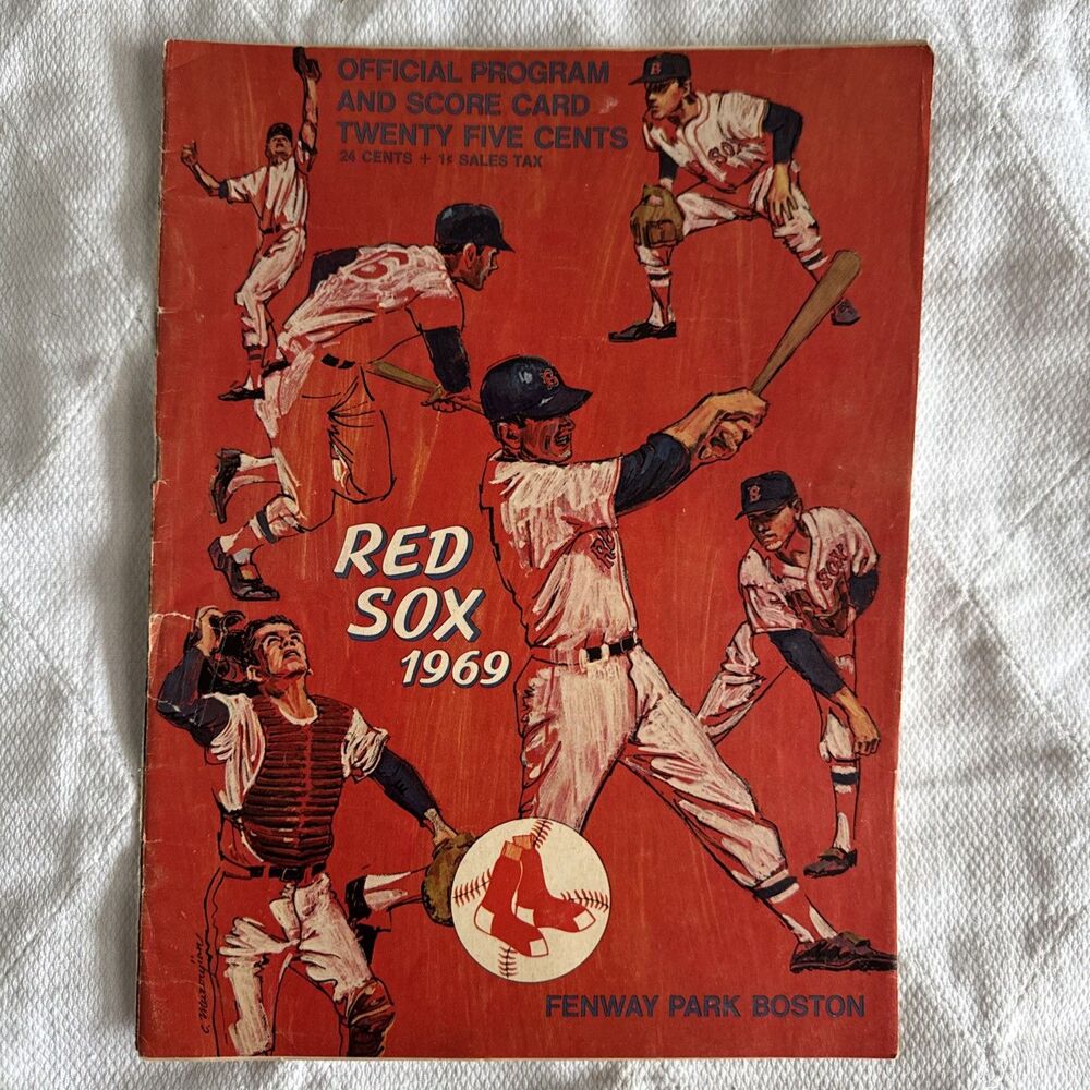 1969 Boston Red Sox Official Game Program Score Card